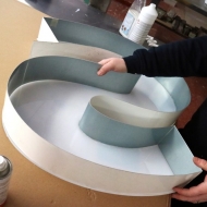 3D built up letters