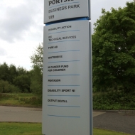 portside wayfinding totem