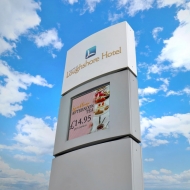 loughshore totem with digital led screen