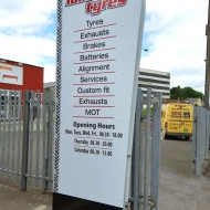 Lakeland Tyres gantry