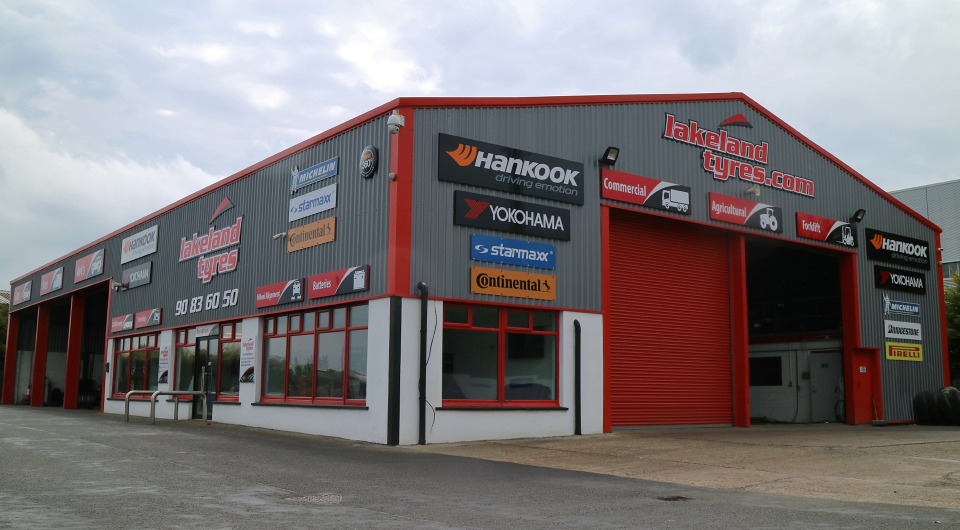 Corporate signage for Lakeland Tyres in Mallusk - Rainbow Signs