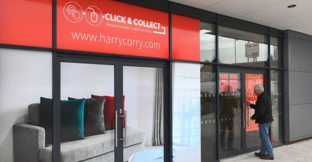 Shop signage for Harry Corry, Kennedy Way Rainbow Signs